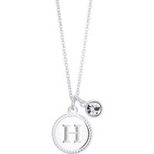 Karma Silver Letter Coin Necklace – Letter H