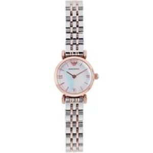 Armani Womens Ladies AR1764 Watch – Silver & Rose Gold Stainless Steel – One Size