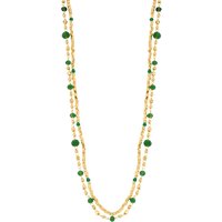 August Woods Gold and Inexperienced Bead Double Necklace - Image 2