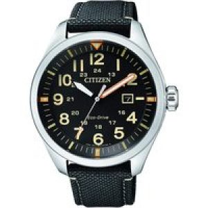 Citizen Aviator Mens Black Watch AW5000-24E Fabric – One Size