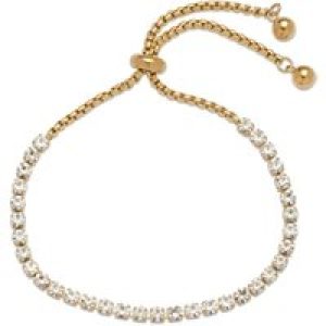 Over & Over Gold Crystal Pull Bracelet – Adjustable