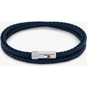 Tommy Hilfiger Double Wrap Blue Leather Bracelet 2790264S