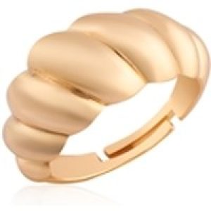 August Woods Gold Chunky Twisted Adjustable Ring – Adjustable