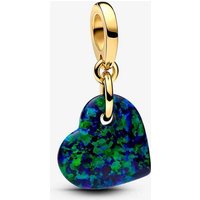 Pandora Opalescent Green Heart Dangle Charm - Image 2