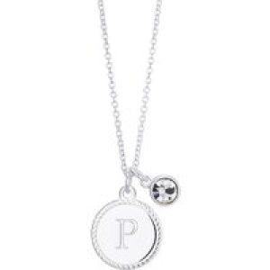 Karma Silver Letter Coin Necklace – Letter P