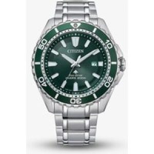 Citizen Mens Promaster Diver Eco-Drive Green Dial Watch BN0199-53X