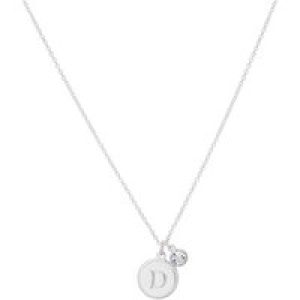 Karma Silver Letter D Coin Necklace – Silver