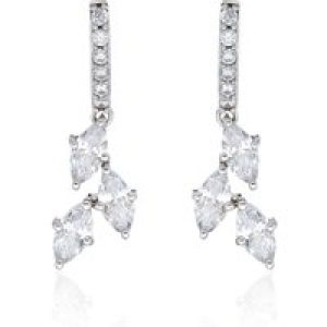 Silver Marquise Cubic Zirconia Drop Earrings