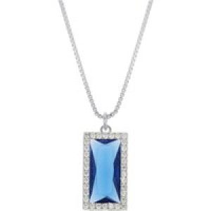 August Woods Silver Sapphire Baguette Reduce Necklace – Silver