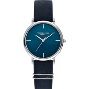 Victoria Hyde London Womens Watch Seven Sisters Simple Leather, blue silver – Blue/Navy Stainless Steel – One Size