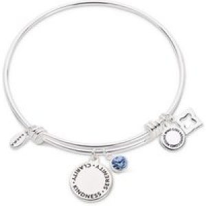 Karma September Birthstone Bangle – Silver