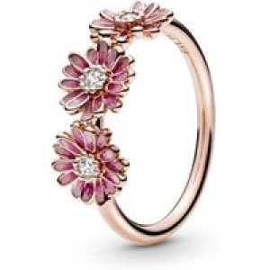 Pandora Crimson Daisy Flower Trio Ring – Ring Dimension 50