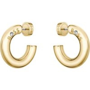 BOSS Are living Yellow Gold-Tone Plated Girls Hoop Earrings 1580690