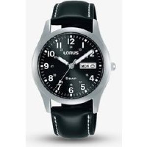 Lorus Mens Black Strap Watch RXN79DX9