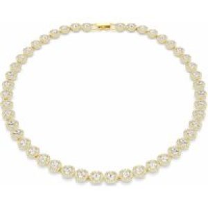 Swarovski Una Angelic Spherical Minimize Gold Tone Plated Tennis Necklace 5720505