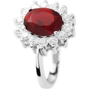 Diadema Womens – Ring – Pure White Collection – Red Sterling Silver – One Size