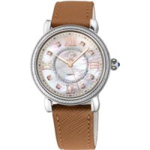Gv2 Womens Marsala Diamond Swiss Quartz Genuine Beige Saffiano Vegan Leather Watch – Tan – One Size