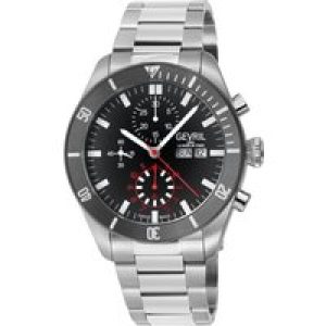 Gevril Mens Yorkville Chronograph 48624B Swiss Computerized ETA 7750 Watch – Silver – One Measurement