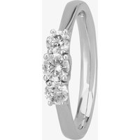 1888 Collection Platinum 0.57ct Diamond Trilogy Ring R3-145(.57CT PLUS)- H/SI1-SI2/0.58ct - Image 2