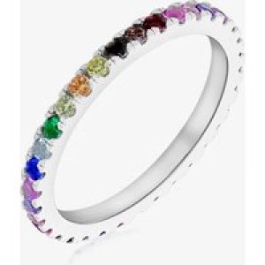 Sterling Silver Crystal Rainbow Eternity Ring (L) 8.84.9841 L