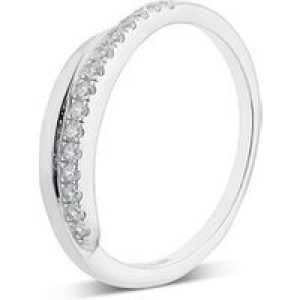 Argento Silver Crystal Twist Stacking Ring – Ring Dimension 52 925 Silver