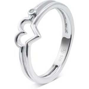 Argento Silver Crystal Center Ring – 60