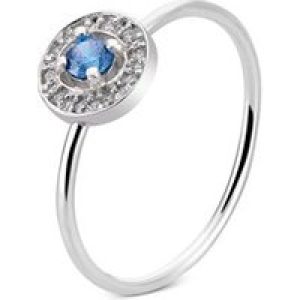 Argento Silver September Birthstone Halo Adjustable Ring – Adjustable