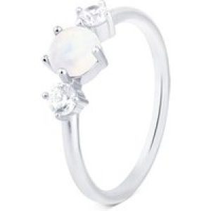 Argento Silver White Opal  Ring – Ring Size 52