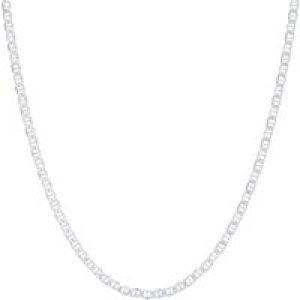 Argento Recycled Silver Oval Related Chain Necklace – 40cm