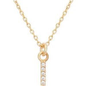 Argento Recycled Gold Letter Crystal Necklace – Letter I