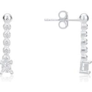 Argento Recycled Silver Tennis Drop Earrings – Silver