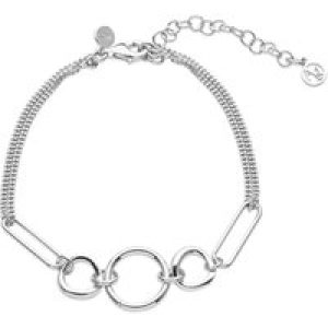 Argento Silver Circle Chain Bracelet – 16.5cm