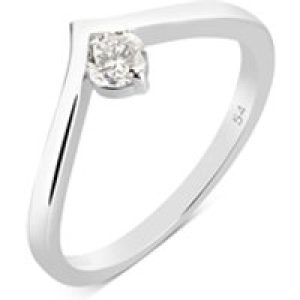 Argento Silver Lab Created 025ct Want Bone Ring – Ring Measurement 56 Silver