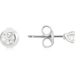 Argento Silver Lab Created 015ct Solitaire Stud Earrings – Silver