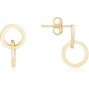 Argento Gold Circle Hyperlink Drop Earrings – Gold