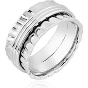 Argento Silver Textured Calming Ring – Ring Dimension 56 Silver