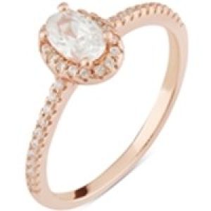 Argento Rose Gold Oval CZ Halo Ring – 46