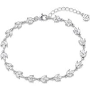 Argento Silver Crystal Bridal Remark Bracelet – Silver