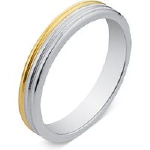 Argento Silver Two Tone Triple Band Ring – 62