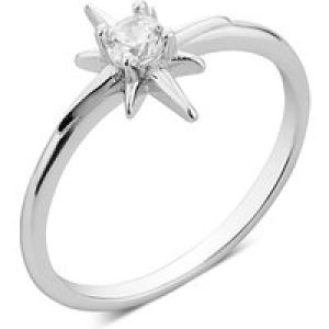 Argento Silver Middle of the night Megastar Crystal Ring – 58