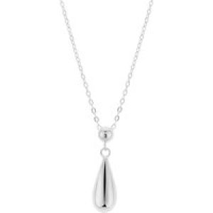 Argento Silver Vintage Teardrop Pendant Necklace – Silver
