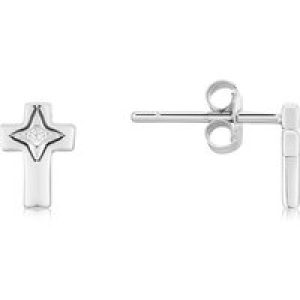 Argento Silver Crystal Move Stud Earrings – Silver