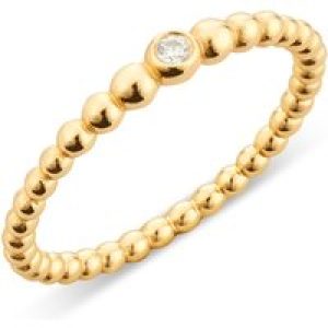 Argento Gold Beaded Crystal Bezel Ring – 50