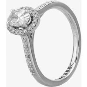 1888 Collection Platinum Oval Cut 0.60ct Diamond Cluster Ring DSC41