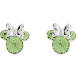 Disney Silver Minnie Mouse Birthstone Earrings – August