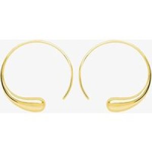 Lucy Quartermaine Gold Vermeil Large Luna Threader Hoop Earrings LER1G