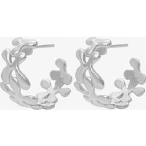 Lucy Quartermaine Silver Splash Hoop Earrings SER7