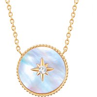 Valero Pearls Womens Necklace stainless-steel yellow gold mom of pearl preciosa white - Dimension 40cm - Image 2