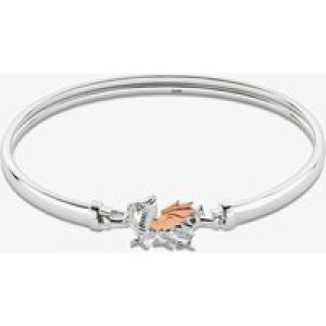 Clogau Welsh Dragon Silver 9ct Rose Gold Bangle Bracelet 3SD005BG