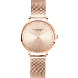 Victoria Hyde London Womens Watch Metropolitan Crystal Mesh, rosegold – Rose Gold Stainless Steel – One Size